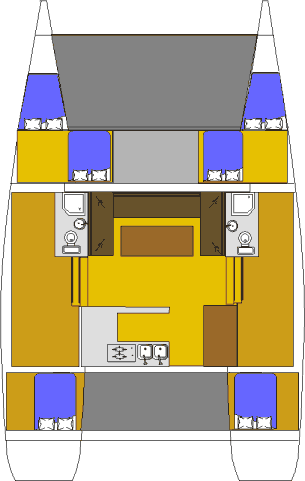 Plan du catamaran
